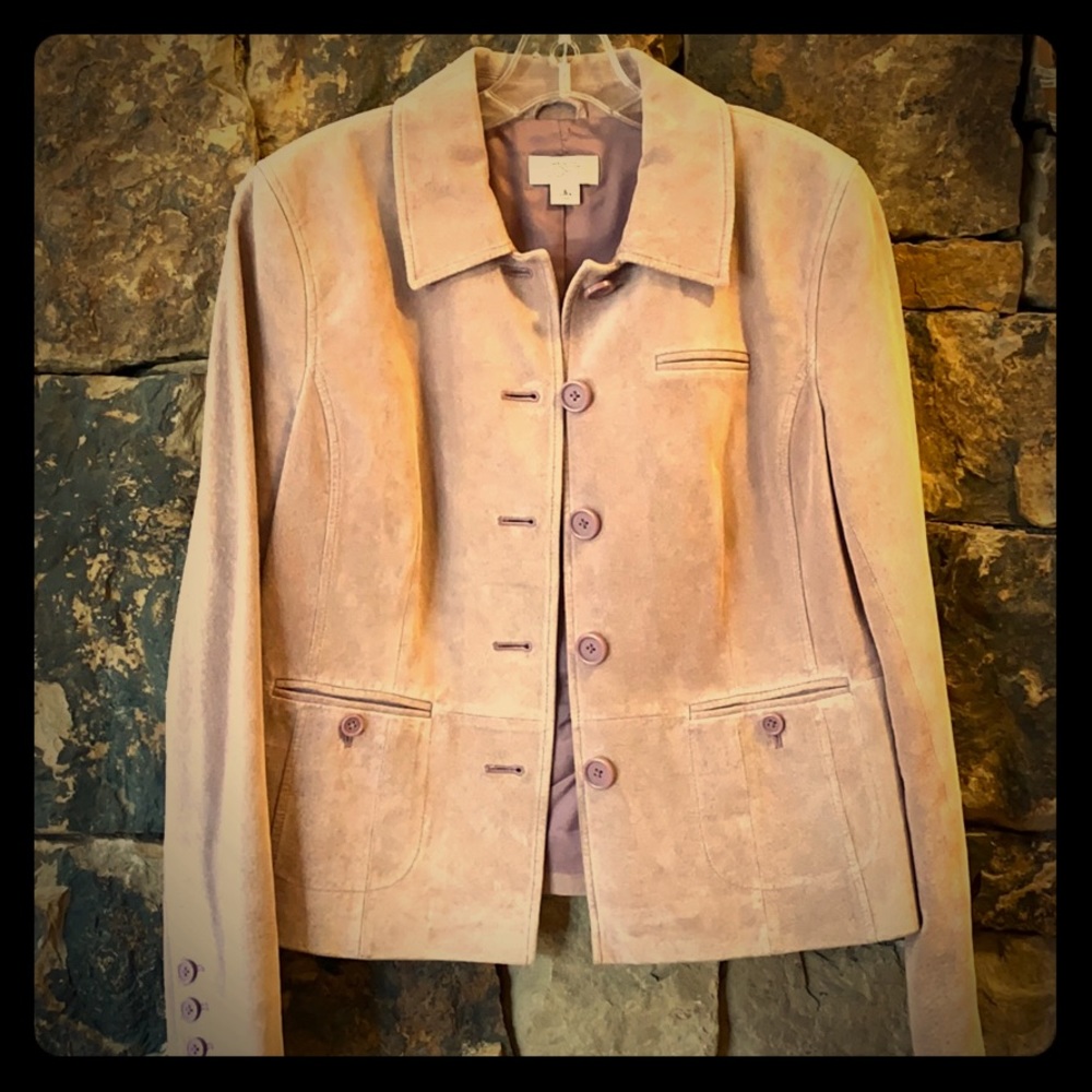Loft suede leather jacket.